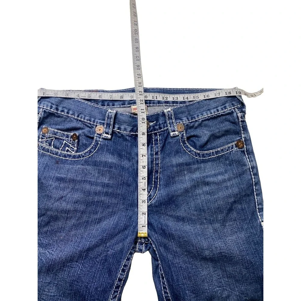 VTG True Religion Bobby Super T Jeans 38x26.5 Made in USA Thick White Stitch Y2K